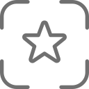 Graues icon mit ecken, worin ein Sten enthalten ist